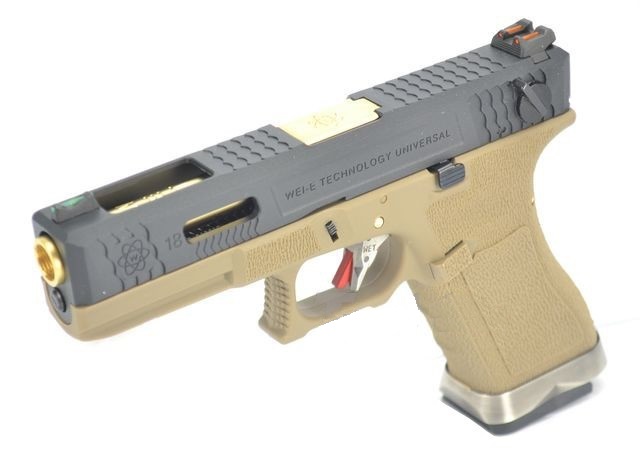 Pistola a gas Glock G18c Gen-4 WE (TAN)